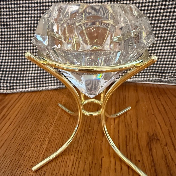 Party-lite Vintage 24% crystal diamond shape candle holder - Picture 4 of 7